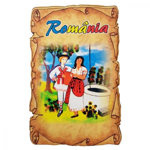 Magnet Souvenir Romania, lemn