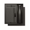 Set cadou lux 3 piese, cu termos 500 ml, agenda si pix, 2401E15897, Everestus, 30x8x28 cm, Otel, Hartie, Negru