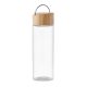 Sticla de apa sport, Everestus, 22FEB1346, 500 ml, Ø6x20.5 cm, Sticla, Bambus, Transparent, saculet inclus