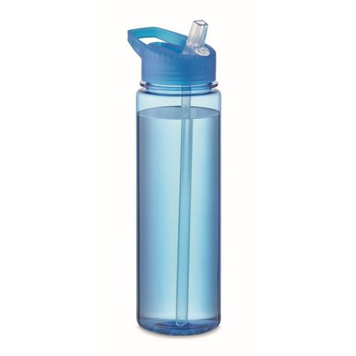 Sticla de apa sport 650 ml, 2401E16023, Everestus, Ø6.5x24 cm, Plastic, Albastru transparent