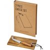 Set branzeturi 2 piese, 21MAR2719, 2.8x26x18.5 cm, Everestus, Carton, Otel, Lemn, Natur, saculet inclus