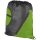 Saculet cu 2 buzunare frontale din plasa, poliester 210D, Everestus, 8IA19057, verde lime, eticheta de bagaj inclusa