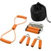 Set 4 accesorii fitness, Everestus, 9IA19037, Poliester, Portocaliu, saculet sport inclus