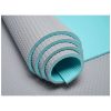 Saltea de Yoga cu suprafata texturata, Everestus, 9IA19035, 170x60 cm, PVC, Gri, Verde Mint, saculet sport inclus