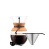 Cafetiera, Bodum, 42FEB232174, 1000 ml, 160x217x136 mm, Otel, Natur, saculet voiaj inclus