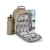 Rucsac picnic termoizolant cu patura picnic, poliester 600D de densitate mare, Everestus, TL01, maro, saculet si pastila racire incluse