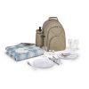 Rucsac picnic termoizolant cu patura picnic, poliester 600D de densitate mare, Everestus, TL01, maro, saculet si pastila racire incluse