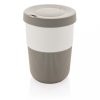 Cana de cafea 380 ml, fara melamina, Everestus, 20IAN354, Plastic, Silicon, Gri, saculet inclus