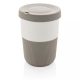 Cana de cafea 380 ml, fara melamina, Everestus, 20IAN354, Plastic, Silicon, Gri, saculet inclus