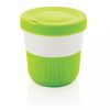 Cana de cafea 280 ml, fara melamina, Everestus, 20IAN358, Plastic, Silicon, Verde, saculet inclus