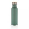 Sticla de apa, sport, Everestus, 2707258, Otel, Bambus, 700 ml, 7.1x7.1x24xø7.1 cm, Verde, saculet inclus