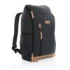 Rucsac laptop, Everestus, 18SEP2267, 15 inch, 30x12.5x46 cm, Bumbac, Poliuretan, Negru, saculet si eticheta bagaj incluse