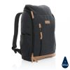 Rucsac laptop, Everestus, 18SEP2267, 15 inch, 30x12.5x46 cm, Bumbac, Poliuretan, Negru, saculet si eticheta bagaj incluse